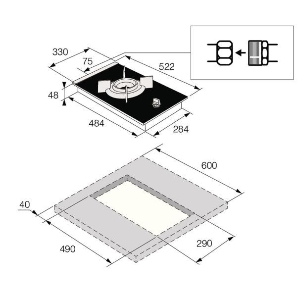 Газовая варочная панель Asko HG8313BGB1
