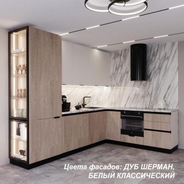 Кухонный гарнитур угловой Секвойя №211