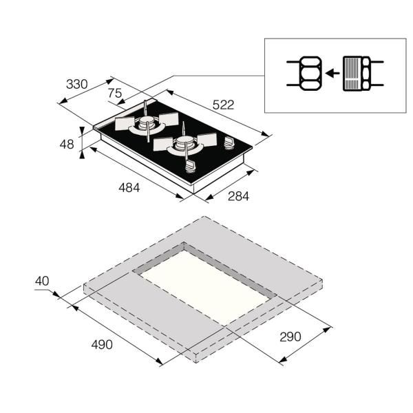 Газовая варочная панель Asko HG8320BGB1