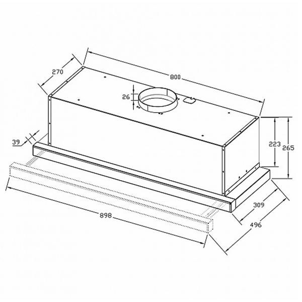 Вытяжка с выдвижным экраном Korting KHP 9815 GB