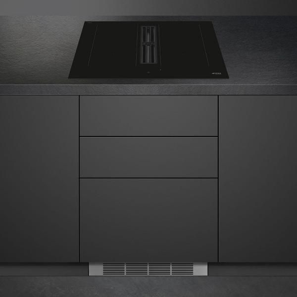 Индукционная варочная поверхность со встроенной вытяжкой Smeg HOBD472D2
